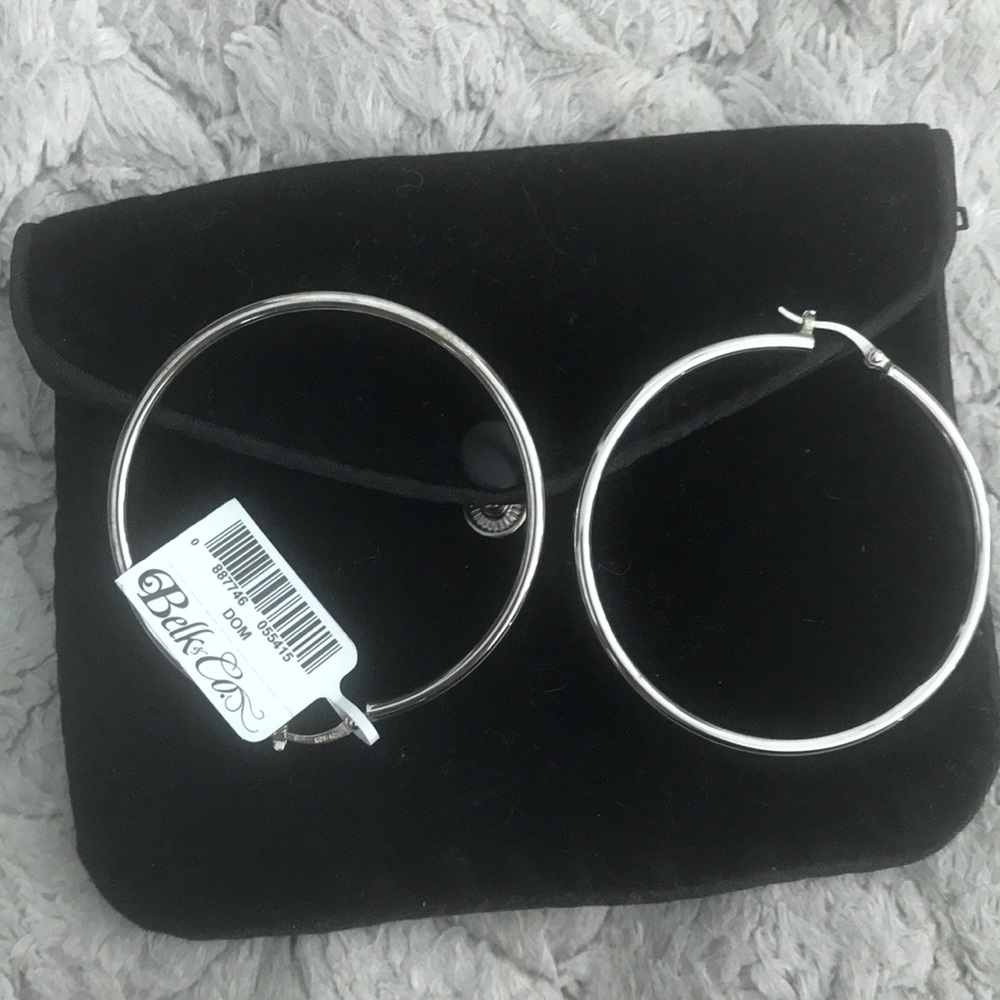 Sterling silver hoops